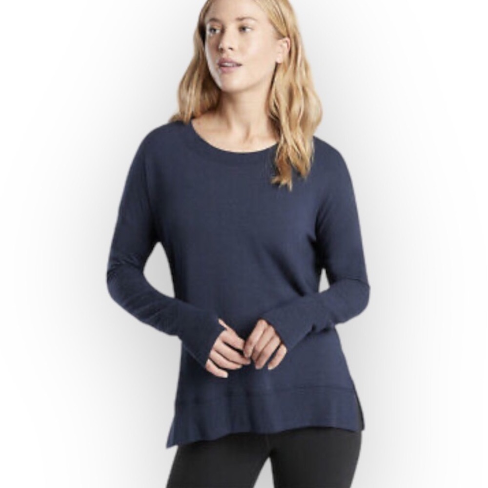ATHLETA Coaster Lux Sweatshirt in Navy